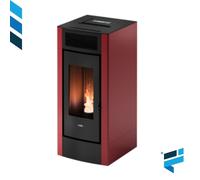 Stufa a pellet CADEL modello CRISTAL 9 AIR ROSSO - PRONTA CONSEGNA
