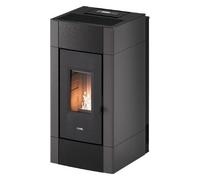 Stufa a Pellet Canalizzata 8,5 kW 17 Kg 238 m3 Antracite CRISTAL Plus 9 Cadel