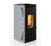 STUFA A PELLET CANALIZZATA E VENTILATA INVICTA "TALO PLUS" GRIGIO 11,6 KW