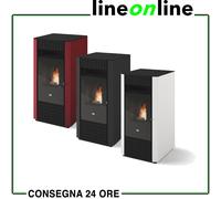 Stufa a pellet canalizzata Eva Calòr Irma 9,5 kW in acciaio fino a 75mq [EEK: A+]