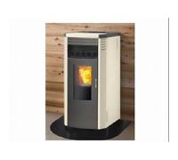 STUFA A PELLET DAL ZOTTO ELDA STEEL 9,5KW VENTILATA 235MC COLORE PERGAMENA NUOVA