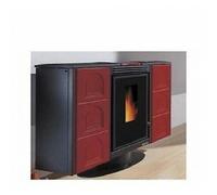 STUFA A PELLET DAL ZOTTO FRIDA 8KW 200 MT CANALIZZATA COLORE BORDEAUX OFFERTA