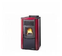STUFA A PELLET DAL ZOTTO GENNY STELL 8 KW METRI CUBICI COLORE BORDEAUX OFFERTA