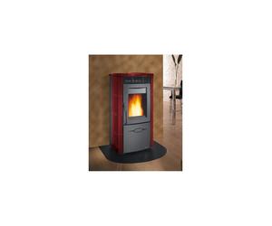 STUFA A PELLET DAL ZOTTO VALLY IDRO STEEL BORDEAUX