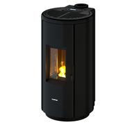 Stufa a pellet ermetica FreePoint "Chrome 7 NG" nero con wi-fi integrato 7 kW