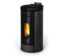 Stufa a pellet ermetica FreePoint "Globe 11" antracite con wi-fi integrato 11 kW