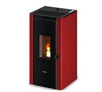 Stufa a pellet ermetica FreePoint "Indigo Evo 7" bordeaux 7 kW