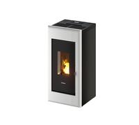 Stufa a pellet ermetica FreePoint "One 7" bianco con wi-fi integrato 7 kW