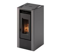 Stufa a pellet ermetica FreePoint "Piko" grigio 5,5 kW