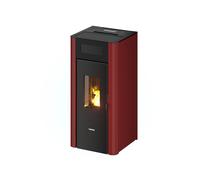 Stufa a pellet ermetica ventilata FreePoint "Amaranto 9" bordeaux 8,5 kW