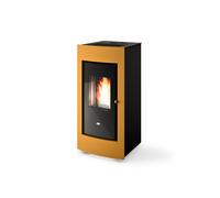 Stufa a pellet Eva Calòr EVELYN 10kW acciaio curvo 1 canalizzazione indipendente