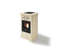 Stufa a pellet Eva Calòr MARIA 13kW ventilata interamente rivestita in Maiolica