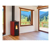 EXTRAFLAME 1292201 KETTY 5.0 BORDEAUX STUFA A PELLET VENTILATA DISPLAY 6,5KW