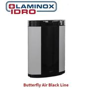 Stufa A Pellet Laminox Butterfly Air 11,5 KW Acciaio Black Line Bianca