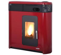 Stufa a pellet Laminox ELISA GHOST 10kW Slim aria canalizzata acciaio e corten