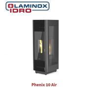 Stufa A Pellet Laminox Phenix 10 Air 10 KW Acciaio Black Line Nero