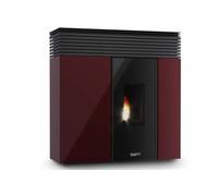 Stufa a pellet LAMINOX VERONICA 16 PHANTOM BLACK LINE 16kW acciaio e vetro scuro
