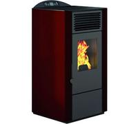 EVA CALOR - Stufa a Pellet Lory Potenza Termica 9 kW Colore Rosso