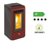 STUFA A PELLET QUEENPLUS HE 10 BORDEAUX