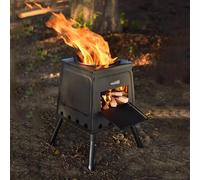 Stufa a Pellet Senza Canna Fumaria da Interno con Design Pieghevole, Stufa a Pellet Piccola for Tenda Facile da Trasportare, Stufa a Legna Portatile for Campeggio(30 * 47cm)