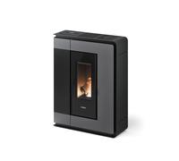 Stufa a pellet slim canalizzata FreePoint "Arco 9" grigio con wi-fi integrato...