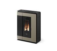Stufa a pellet slim canalizzata FreePoint "Arco 9" marrone con wi-fi integrat...
