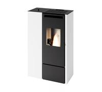 Stufa a pellet slim ermetica Punto Fuoco "Pia" bianco 9,9 kW
