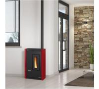 STUFA A PELLET SLIM LA NORDICA EXTRAFLAME LUISELLA BORDEAUX 4,8 KW 505396