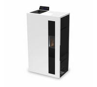 Stufa A Pellet Slim Ventilata Ad Aria 5 kW Bronte Bianca C-Line