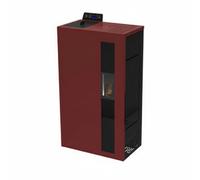Stufa A Pellet Slim Ventilata Ad Aria 5 kW Bronte Bordeaux C-Line