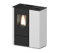 Stufa a pellet slim ventilata Punto Fuoco "Carmen" bianco 7 kW