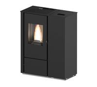 Stufa a pellet slim ventilata Punto Fuoco "Carmen" nero 7 kW