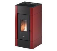 Stufa a Pellet Ventilata 8,5 kW 17 Kg 238 m3 Rosso Bordeaux CRISTAL 9 T1 Cadel