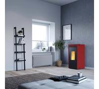 Stufa a pellet ventilata ermetica Invicta Teramo Plus 17,2 kW rosso Rosso bordeaux