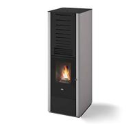 Stufa a pellet ventilata Eva Calòr KAREN 9kWin in acciaio con serbatoio 40 kg