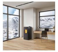 Stufa a pellet ventilata Invicta Burano Wi-fi Plus 8 kW nero Nero