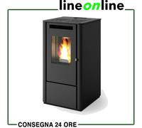 Stufa a pellet Punto Fuoco Thelma ventilata in acciaio riscaldamento fino 74mq [EEK: A+]