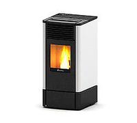 Stufa a pellet ventilata Ravelli S 70 7kW acciaio bicolore uscita fumi superiore