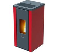 Stufa a Pellet Vera colore Rosso 7 kW Easy Start 170 mc