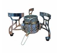 Stufa a propano portatile a triplo bruciatore per campeggio e tailgating, attrezzatura da cucina all'aperto con efficienti bruciatori in lega di acciaio - tre teste