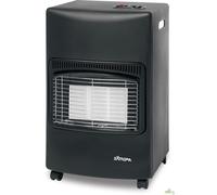 STUFA AD INFRAROSSI GAS 3 POTENZE NERA CON ROTELLE 42x46x74h RISCALDAMENTO
