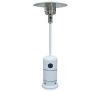 STUFA FUNGO RISCALDANTE PER PATIO GAS GPL 25 MQ13KW BIANCO ESTERNO RISTORANTE