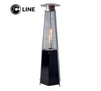 STUFA AEREA PIRAMIDE A GAS DA ESTERNO HEXAGON 12,5KW CM.197 NERA C LINE