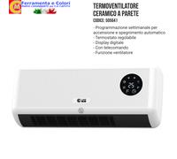 Stufa Aerea Termoventilatore Ceramico Parete 1000 2000W Display Con Telecomando [EEK: A+++]