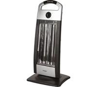 Stufa Al Carbonio Rotante Antiribaltamento Portatile 450/900W Nera Grigia Kooper [EEK: A++]