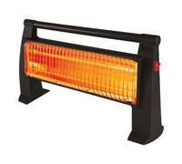 Stufa al Quarzo 1200 W Doppio Elemento Riscaldante + Dotazioni Nero 70149 VINCO