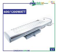 Stufa Al Quarzo 2 Elementi Regolabili 600/1200W Lampada Ad Infrarossi a Parete