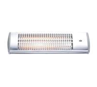 Stufa al quarzo argento kit di installazione 13x11,5x54 interruttore 2 barre al quarzo 2 potenze 1200W