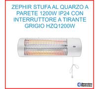 Stufa Alogena a Parete Infrarossi Elettrica Calorifero Caldobagno Riscaldatore