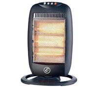 Stufa Alogena Oscillante 1200W con 3 Elementi 3 Livelli di Potenza Riscaldamento Rapido Basso Consumo Oscillazione 70° Silenziosa Portatile Sistema Anti Ribaltamento Fino S 40m² 38 × 28 × 55 cm Nero